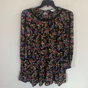 Floral Black Women's Top